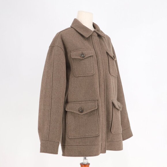 BAGATELLE COLLECTION Relaxed Utility Shacket Coat Medium Brown Size M - Picture 2 of 10